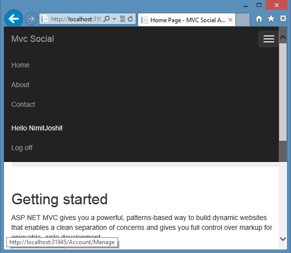 Registered with Google Auth in MVC